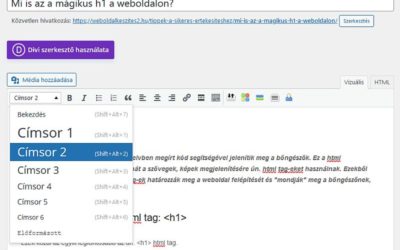 Tippek a sikeres értékesítéshez 37 h2 html tag az alcím és mi még?